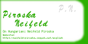 piroska neifeld business card